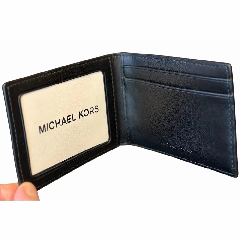 Michael Kors Cooper Men's Bifold Wallet Brown Logo w/ Removable Passcase